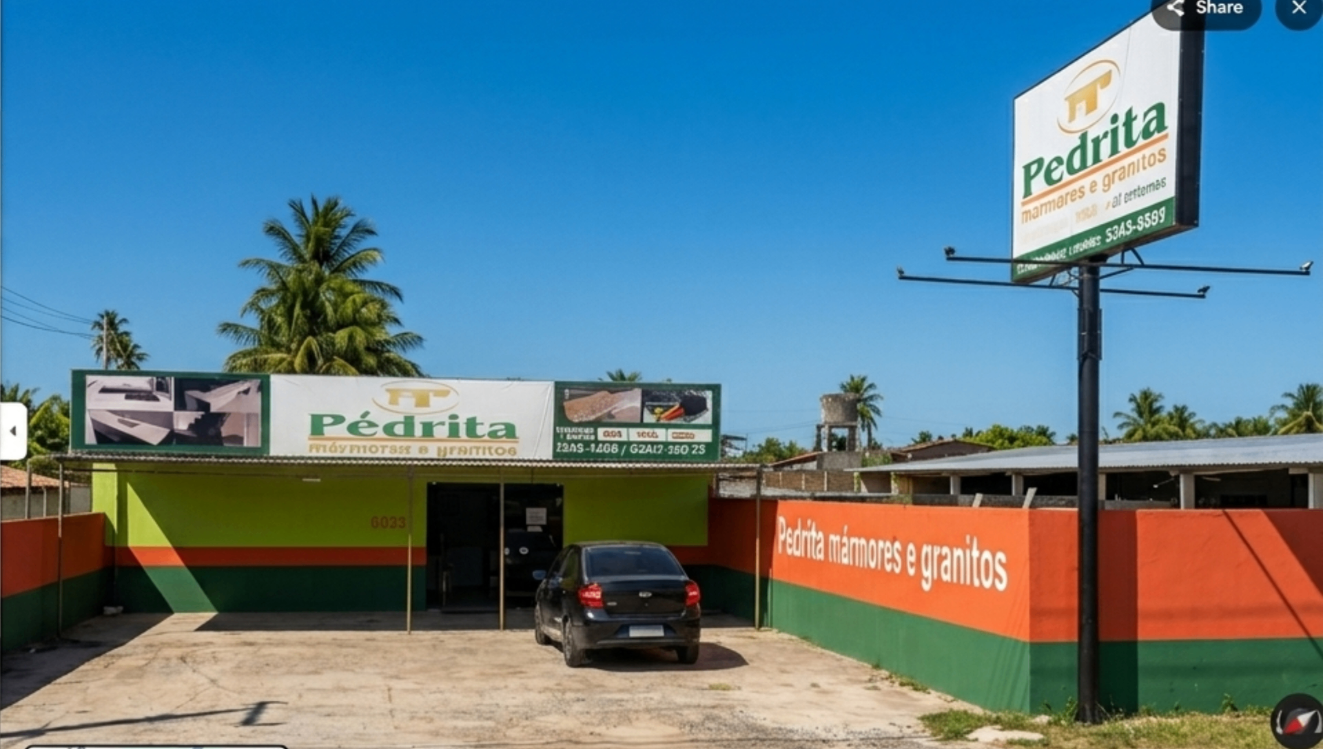 Fachada da loja Pedrita Mármores e Granitos
